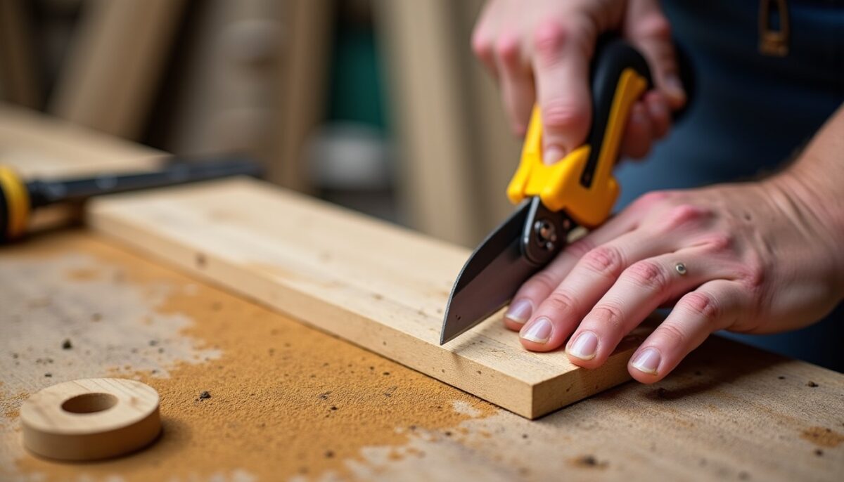 Astuce : Couper une plinthe à 45° sans utiliser de boîte à onglet Astuce : Couper une plinthe à 45° sans utiliser de boîte à onglet